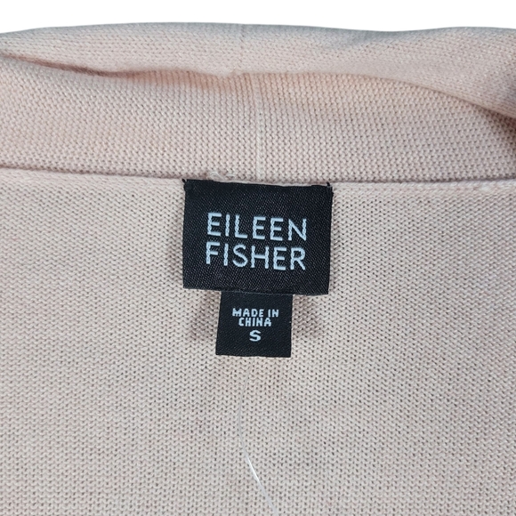 Eileen Fisher Silk Cashmere Cardigan Women S Light Pink Open Sweater Bell Sleeve - Picture 3 of 8
